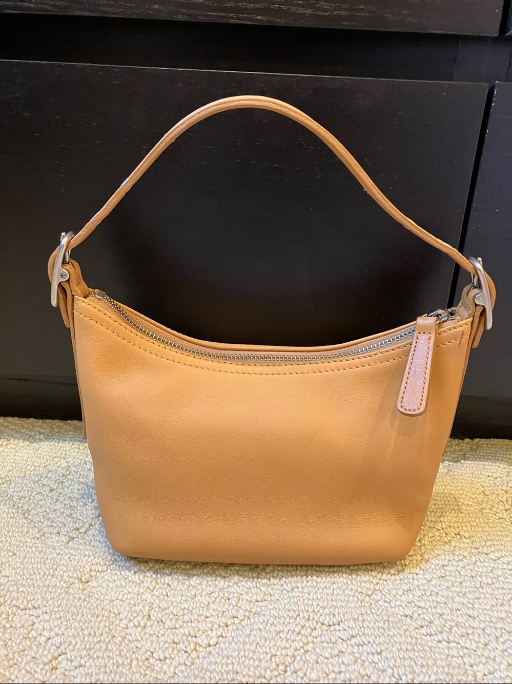 Vintage Coach Glove-Tanned Leather Baguette Shoulder Bag #9844